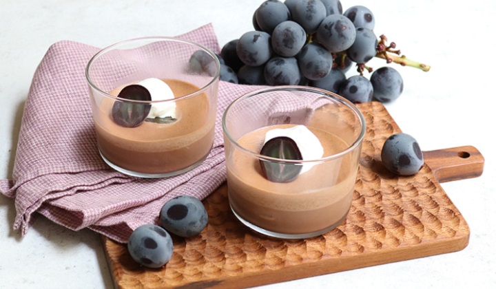 印刷用簡易ページ ぶどうのパフェスイーツレシピ