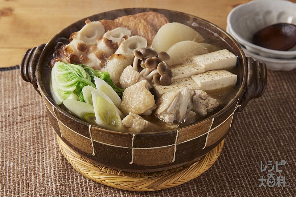 魚介と野菜のほっこり焼あごだし鍋