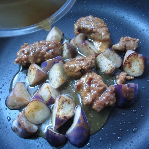 なすのはさみ揚げ甘酢あん