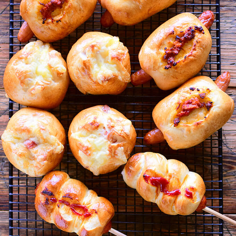 食パンとウインナーでウインナーロール