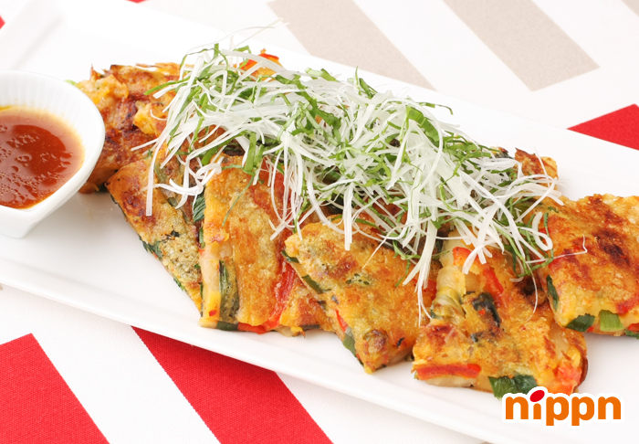 切り干し大根とチクワのチヂミ