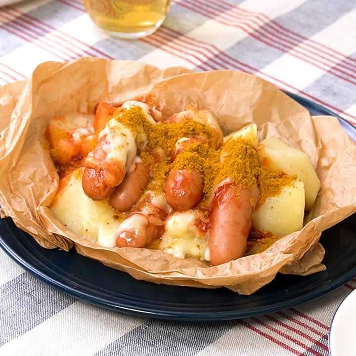 ウインナーとさけるチーズのマヨマスタード焼き