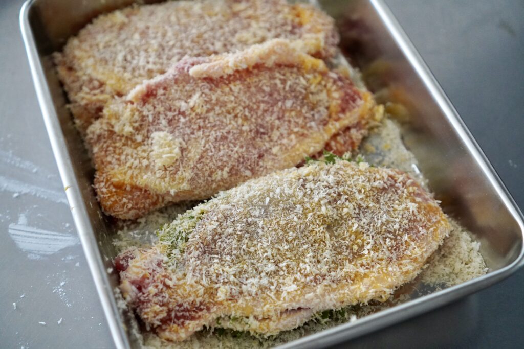 豚チーズ大葉のなすのはさみ焼き