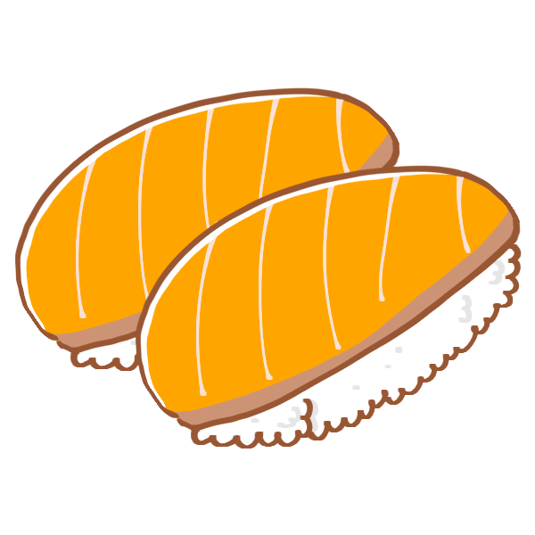 サーモンのお寿司の無料イラストフリーイラスト素材集 ジャパクリップ