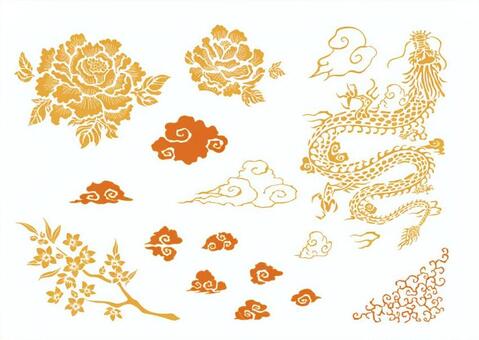 中華風ラインのフレーム 10色DEN