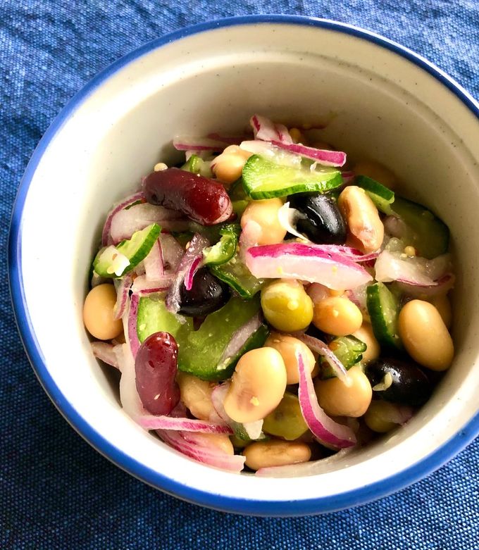 うつわ８割 トスカーナ風白いんげん豆のマリネサラダ_N'137
