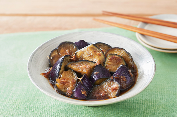 電子レンジで簡単! なすのみそ煮