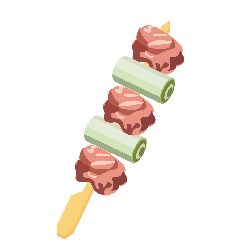 焼き鳥 やきとり - 食べ物フードフリーイラスト素材