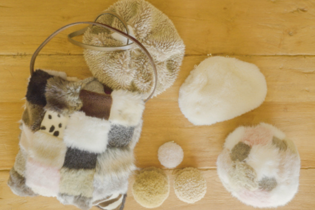 くるみボタンでファーヘアゴムの作り方