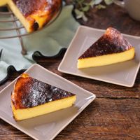 クリームチーズ不要！ヨーグルトでバスクチーズケーキ