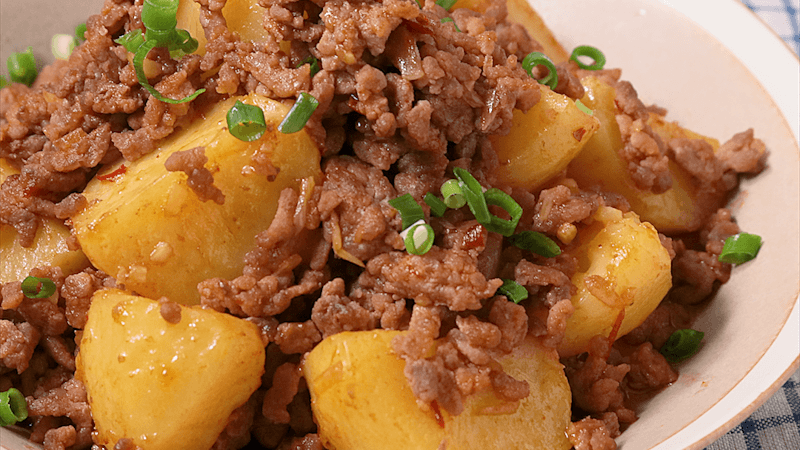 ひき肉としらたきの炒り煮