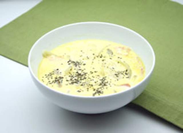 餅入り和風オニオングラタンスープレシピ京都の七味・一味おちゃのこさいさい