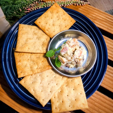 ♪クリームチーズとブルーベリーのオープンクラッカー : saitostandard