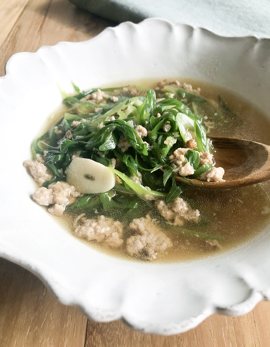 風邪の時に飲みたい♪葱生姜スープ