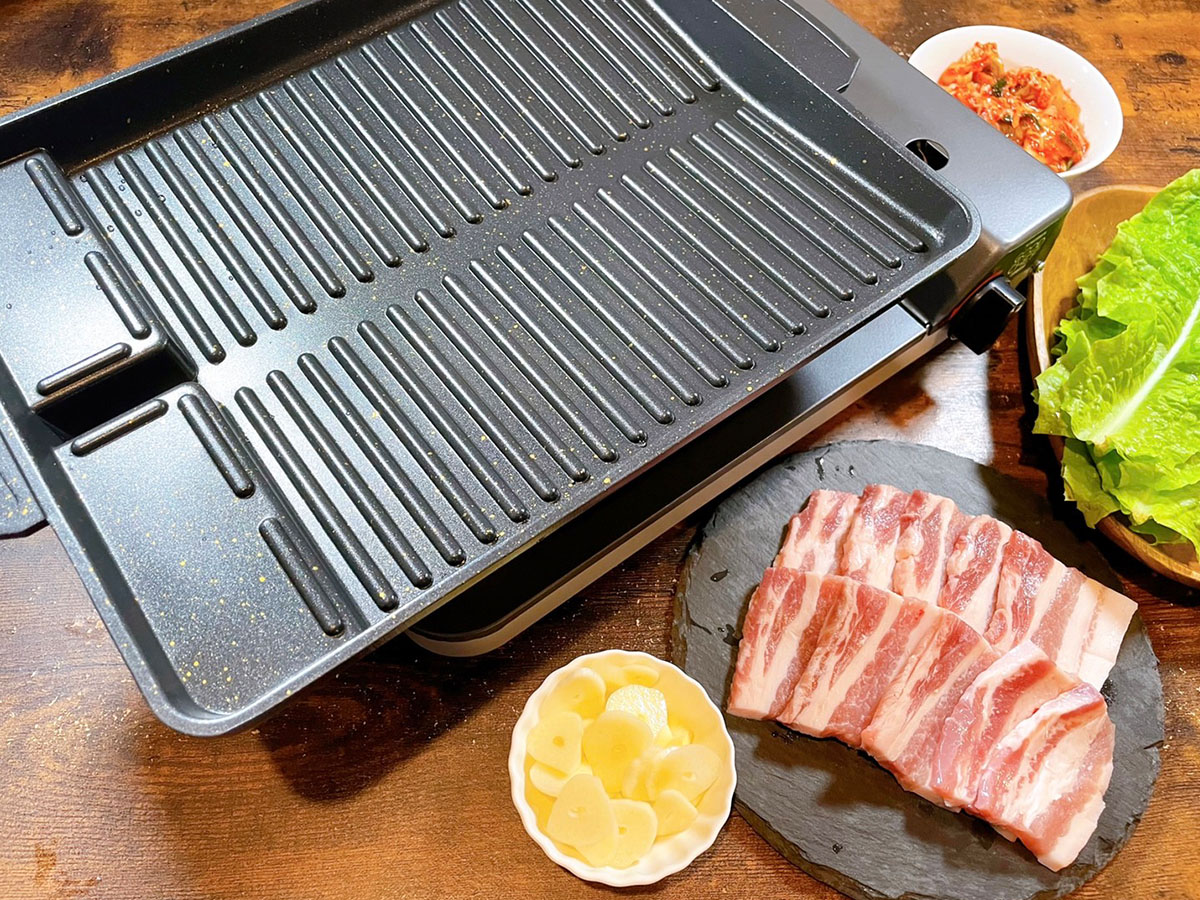 簡単ホットプレートでサムギョプサル