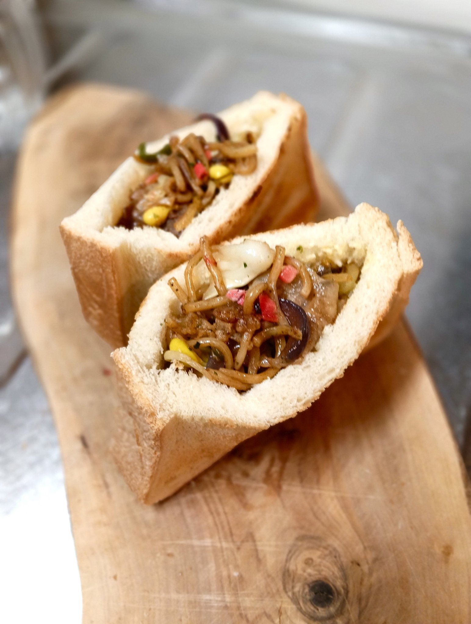 食パンで作る＾＾焼きそばサンド♪