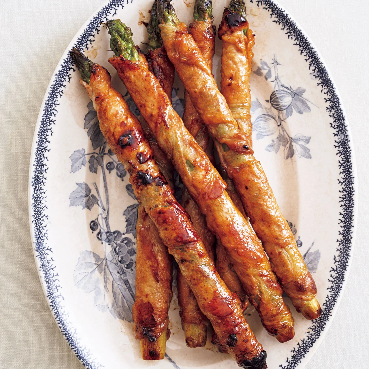 なすとアスパラのおかか酢醤油和え