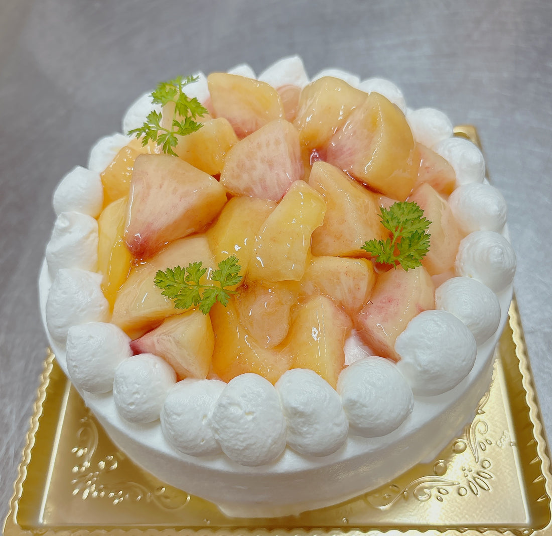 桃のミルクティーレアチーズケーキ