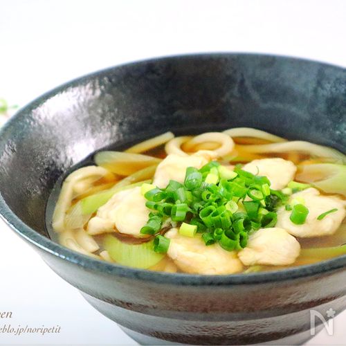 鶏ササミとかぼちゃのあんかけうどん