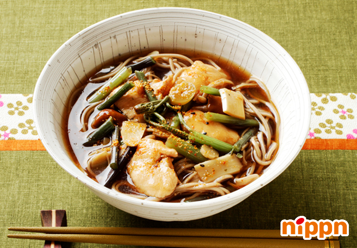 香ばしく焼いたネギと鶏肉の南蛮そば