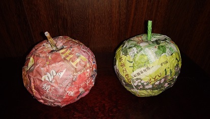 季節の製作 立体的！かわいいリンゴを作ろう - YouTube