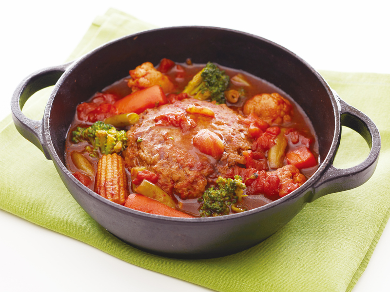 超簡単トマト煮込みハンバーグレシピ