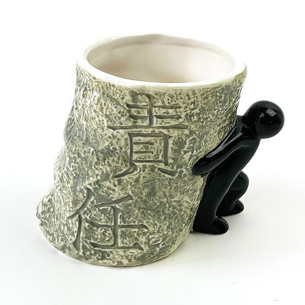 泡ヒゲシリーズ Gマグ マグカップ おしゃれ 大きめ 大きいマグカップ おもしろい ナチュラル 陶器 かわいい シンプル 電子レンジ使用可 – カクニ