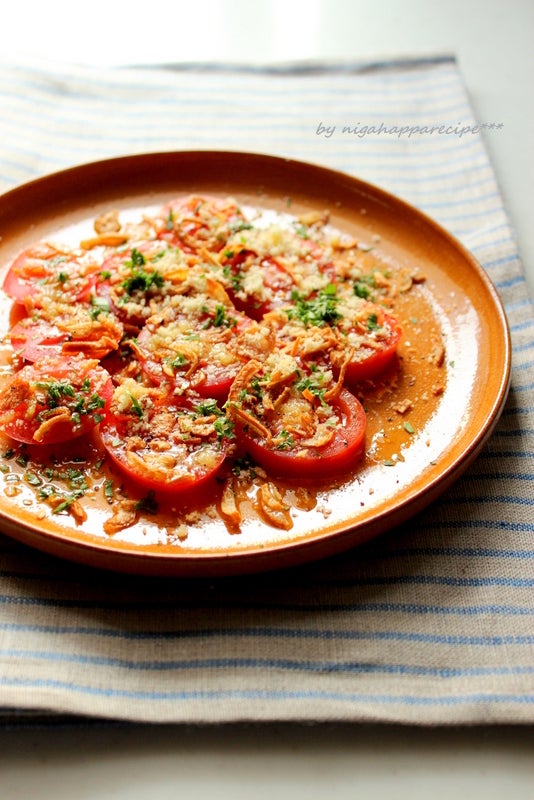 簡単！水なすレシピ『水なすとトマトのカルパッチョ風』
