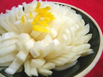 菊花かぶの煮物を作る方法 秋の煮物と重陽の節句の御献立煮物レシピと調味料の割合