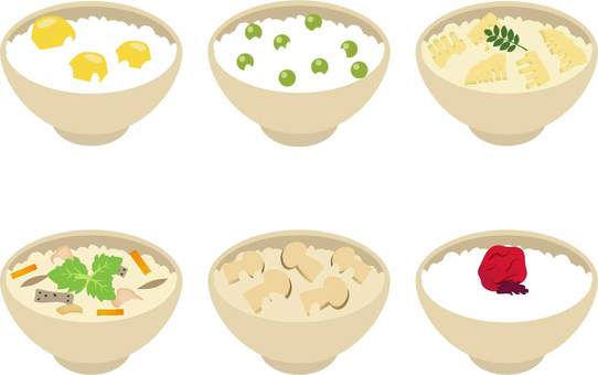 栗ご飯と栗の実 イラスト素材6529029- フォトライブラリ