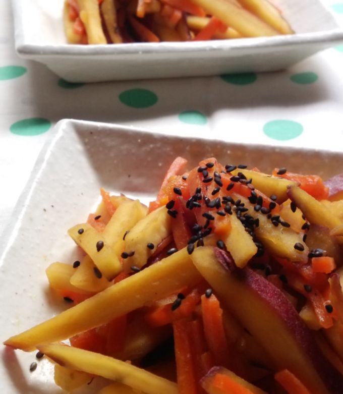 さつまいものバターきんぴらレシピ創味食品