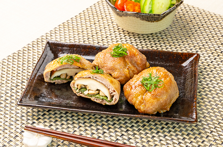 干ししいたけとれんこんのレンジ蒸し