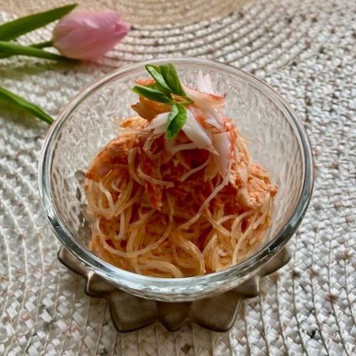 食感が楽しい「にんじんと春雨のマヨポンサラダ」食宣伝