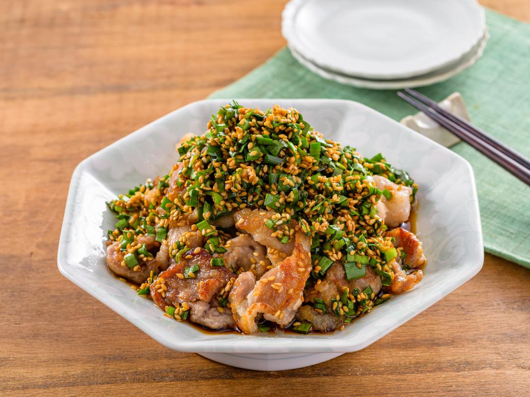 豚しゃぶのニラだれがけ子宝レシピ監修はなおかIVFクリニック品川