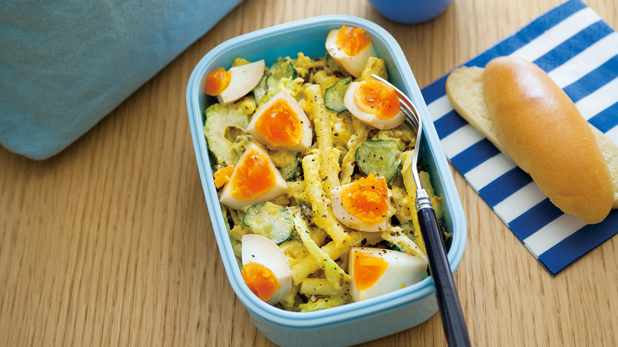 お弁当に、セブン風のパスタサラダを作りました。ゆうき酒場