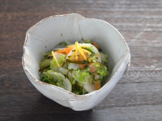 かぶの葉の浅漬け