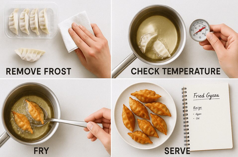 冷凍餃子を揚げる時に爆発するのはなぜ?油はねする原因と上手に揚げるコツみおのひとりごと