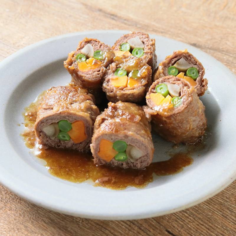 ごぼうの牛肉巻き煮