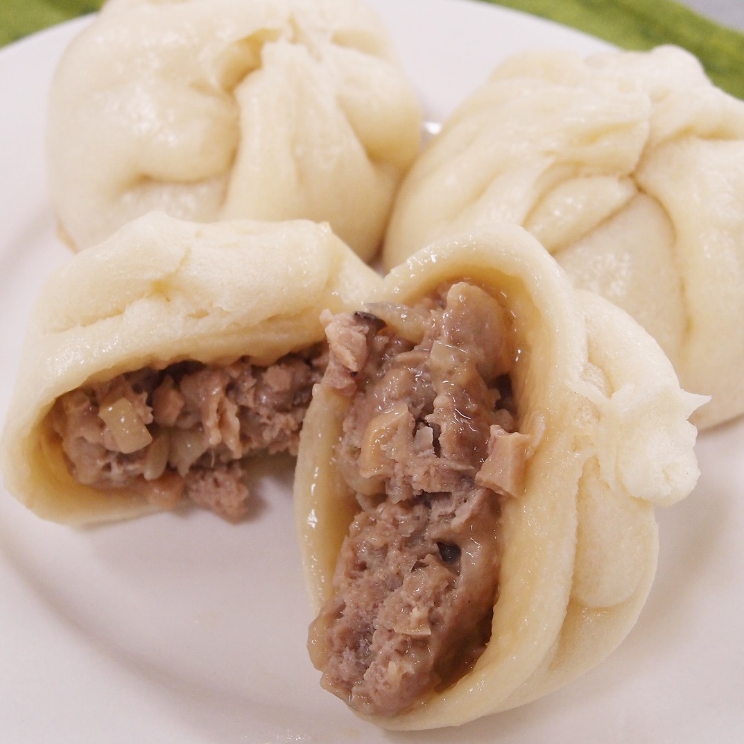ふかふか肉まんの作り方 お家できれいに包めるふわふわ肉まんHB生地使用