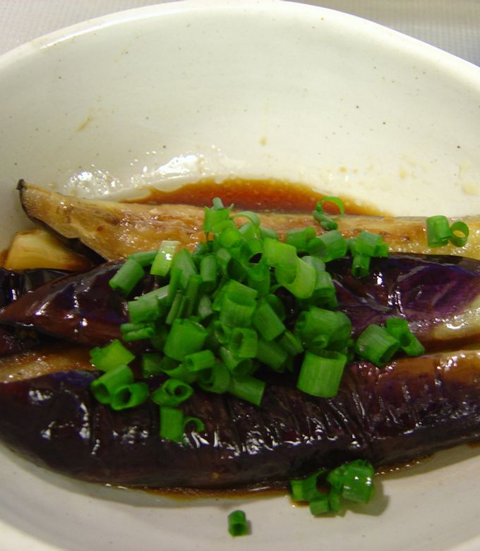 焼きなすのしょうが醤油浸し