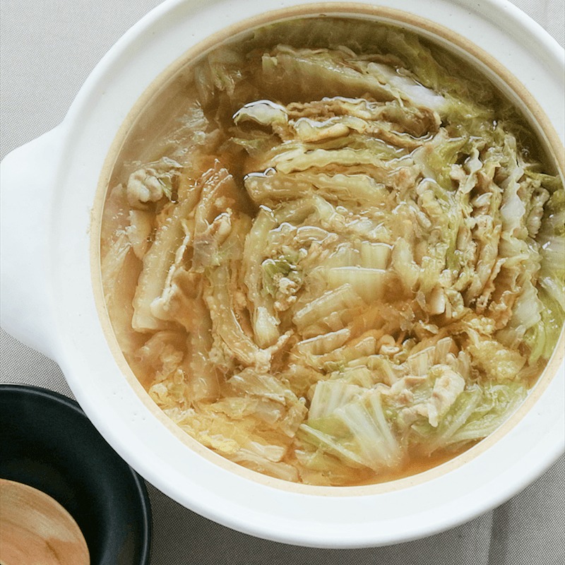 あとがけ★ミルフィーユ白菜のニンニクトマト鍋