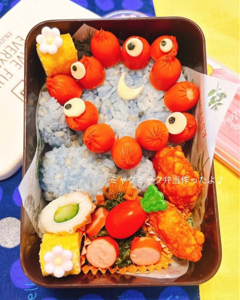 お魚ウインナーのお弁当 キャラ弁 17akinoichigo お弁当作家・キャラ弁作家