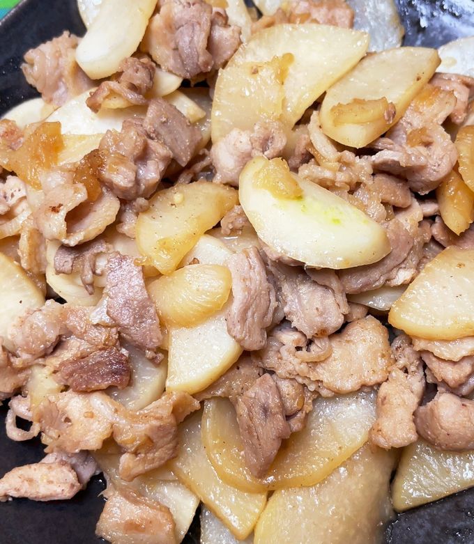 豚とかぶのみそ炒め