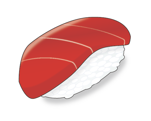 サーモンとマグロの寿司アイコンのイラスト素材・ベクター Image 37220511