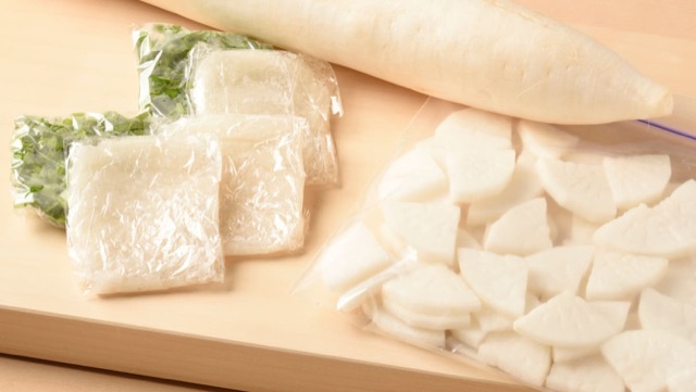 大根の冷蔵・冷凍保存方法：切った後の冷凍は可能