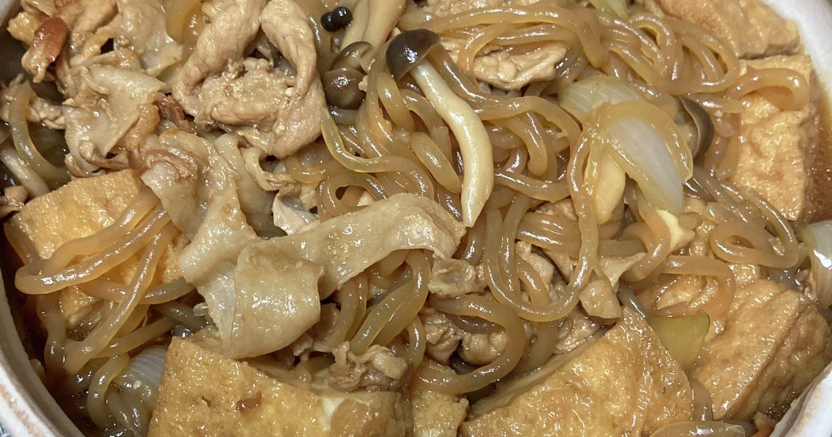 牛肉と新ごぼう、厚揚げのすき焼き煮