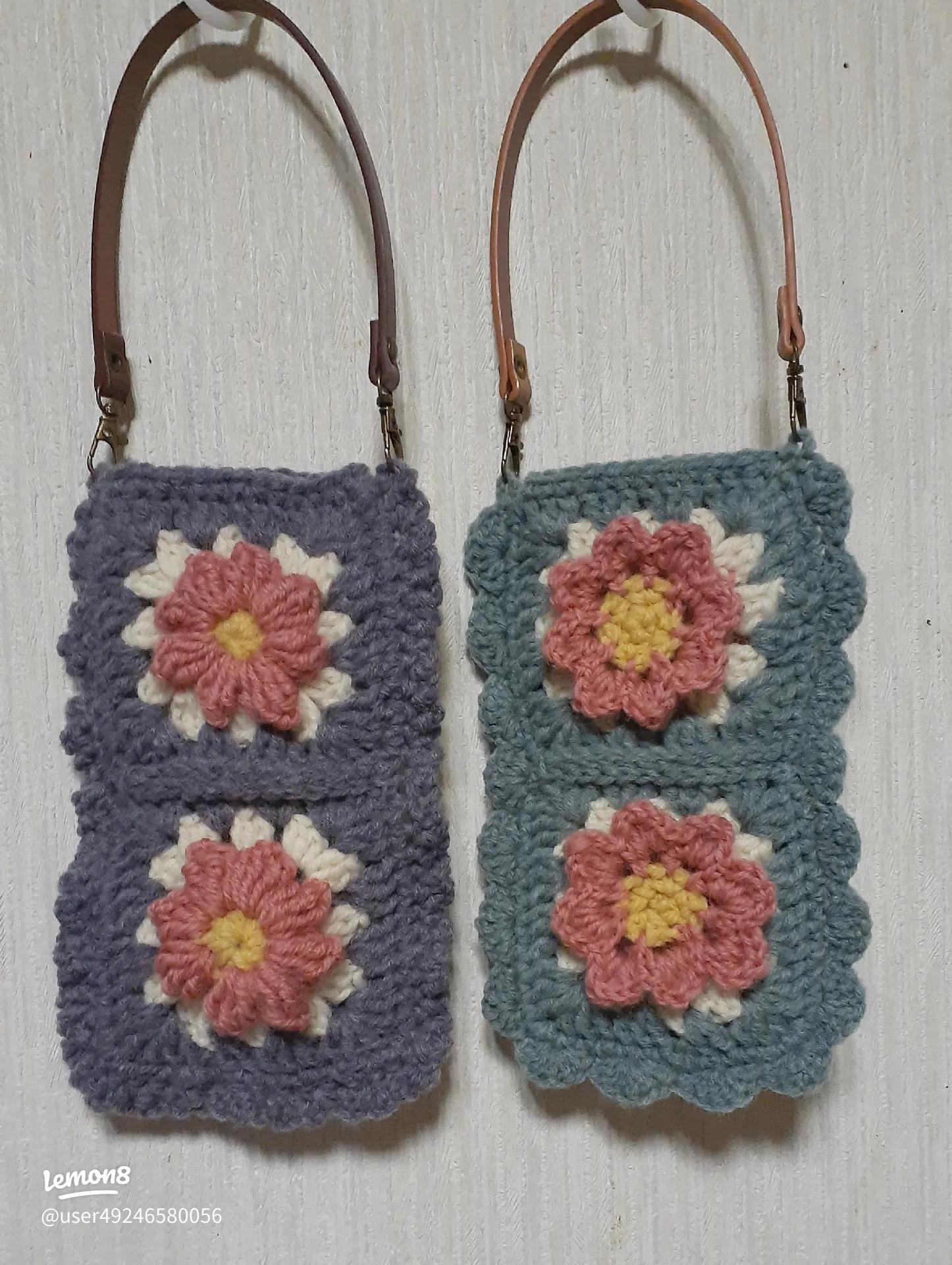 かぎ編み Crochet Japan クロッシェジャパン: スマホケースの編み方1:スタークロッシェ かぎ針編み 編み図・字幕解説 CrochetStar Stitch Phone CaseCrochet and Knitting Japan