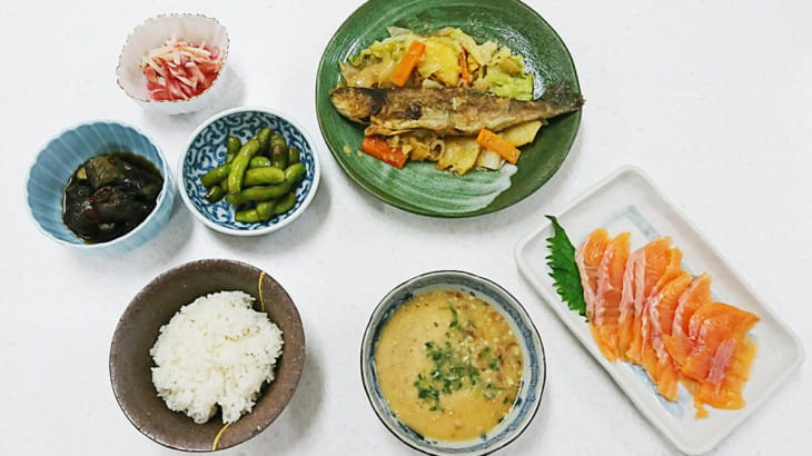 さっぱり冷や汁 妊婦ごはん・大人2人分 たまひよ