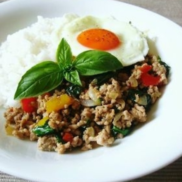 本格！本場の味！ガパオライス✦鶏肉のガパオ炒め✦