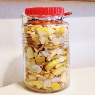 ジップロックで芳醇梅シロップ&サワ